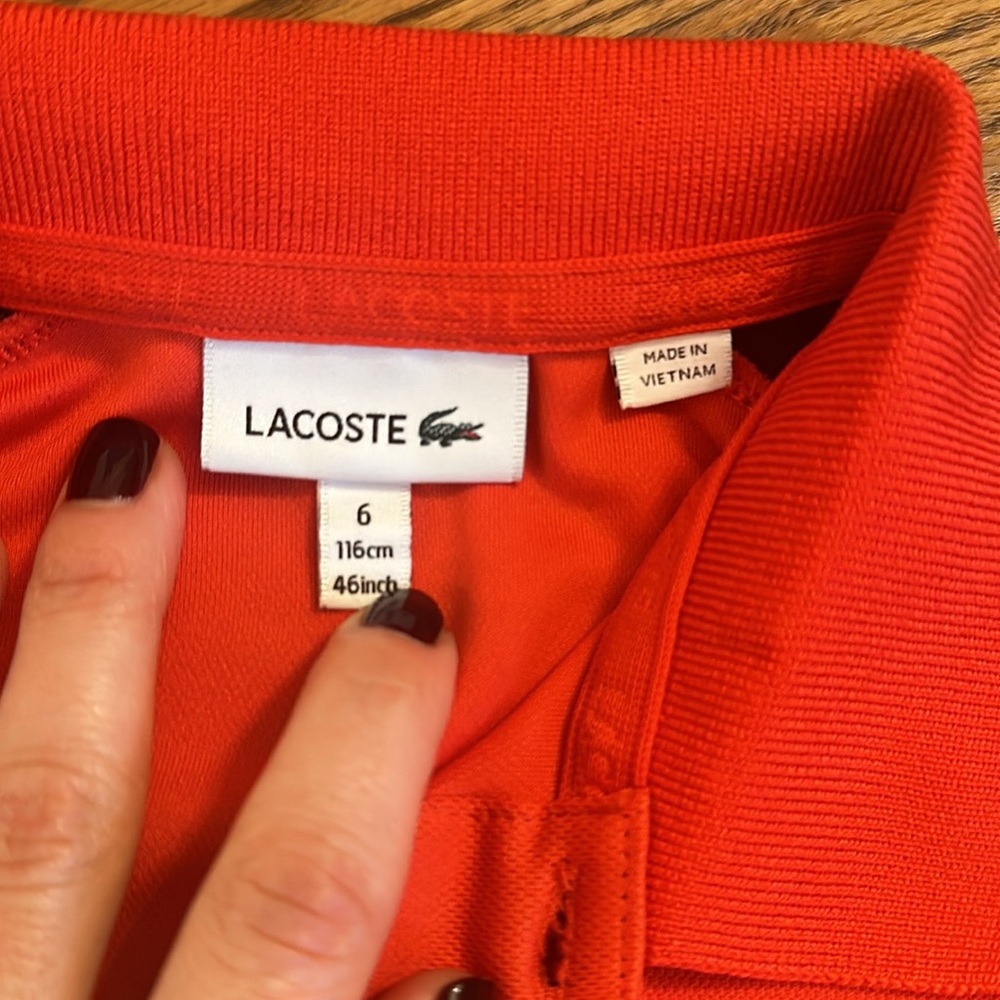 Lacoste polo shirt size 6 - Picture 4 of 7